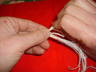 Corde en cours de fabrication